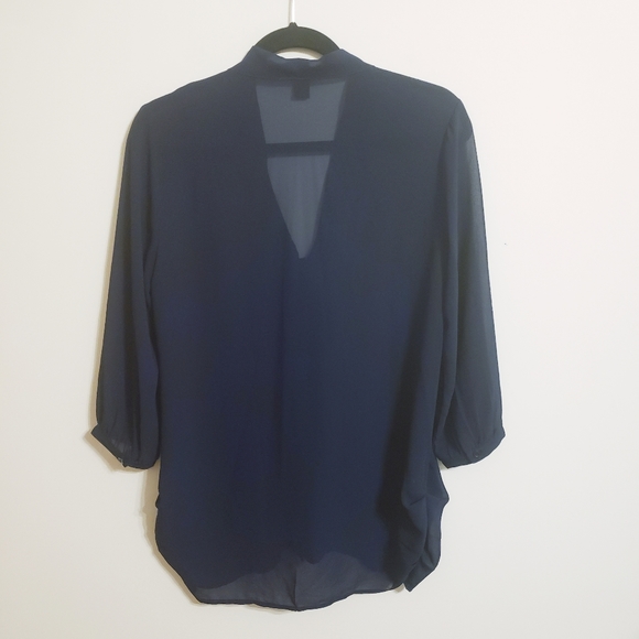 Forever 21 Sheer Navy Blouse...M - Picture 4 of 6